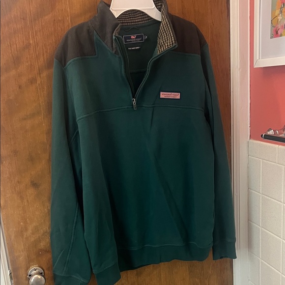 Vineyard Vines Forest Green Zip-Up Sweater